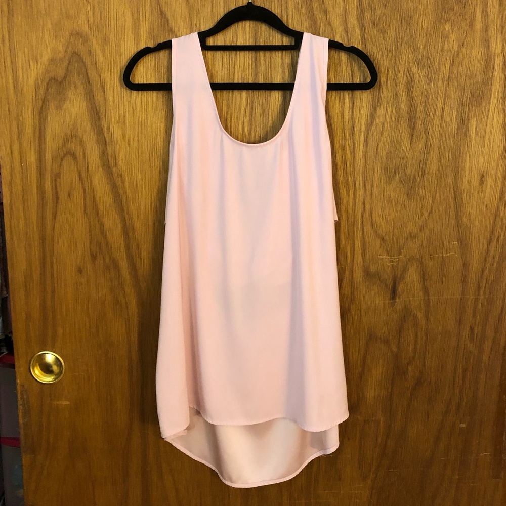 Express Silky Criss-cross Open Back Tank, Size L